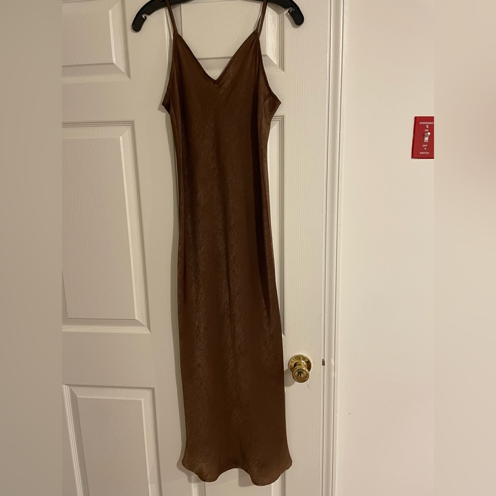 Banana republic brown long dress